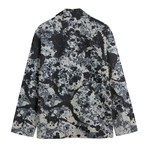 All-Over Print Men's Casual Flat Lapel Collar Blazer | 245GSM Cotton