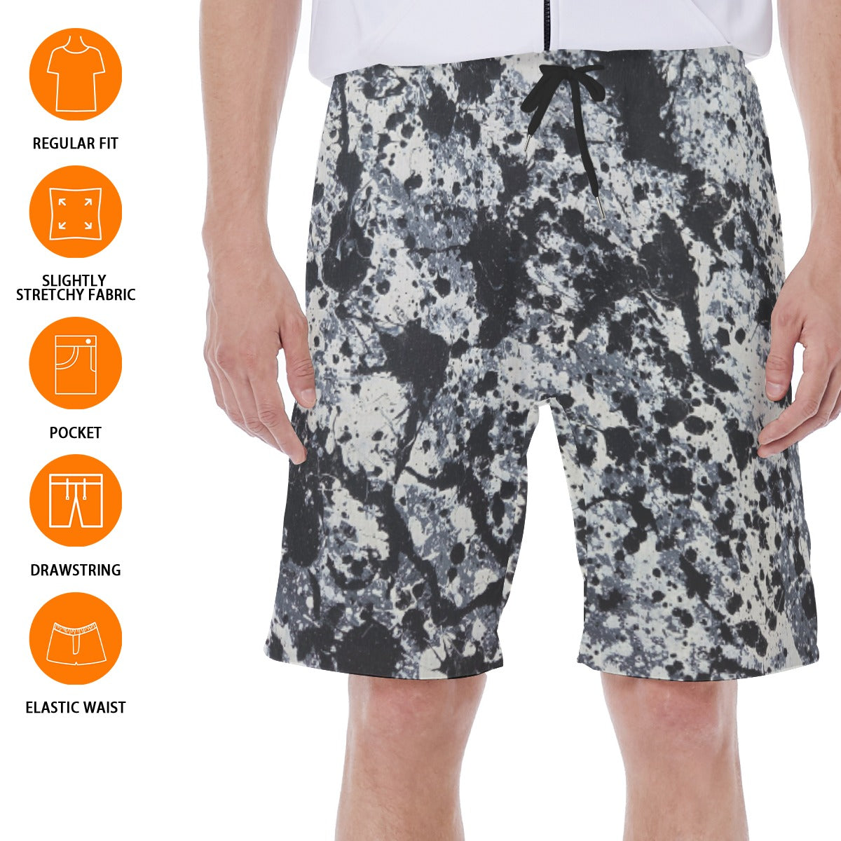All-Over Print Men‘s Beach Shorts With Lining