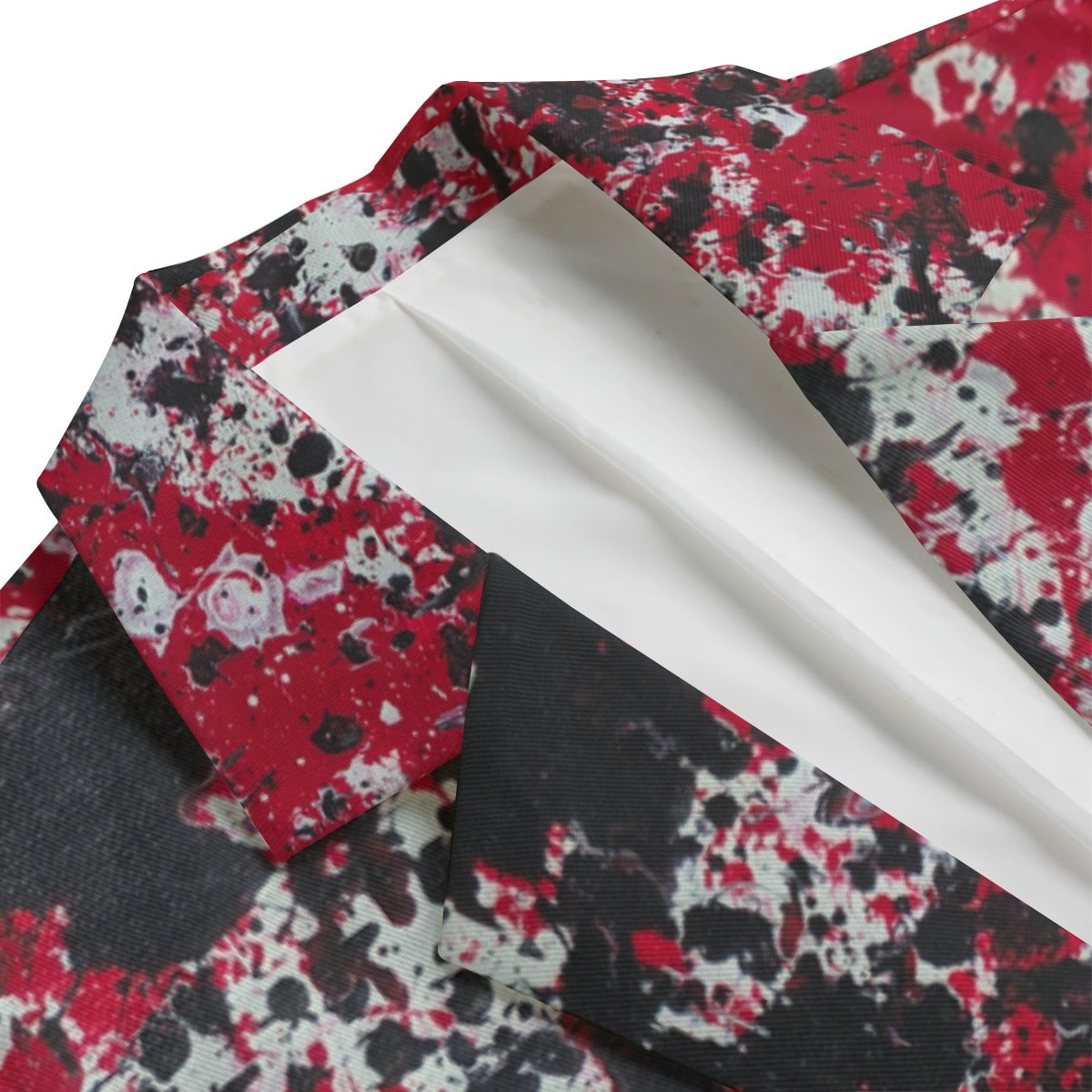All-Over Print Men's Casual Flat Lapel Collar Blazer | 245GSM Cotton