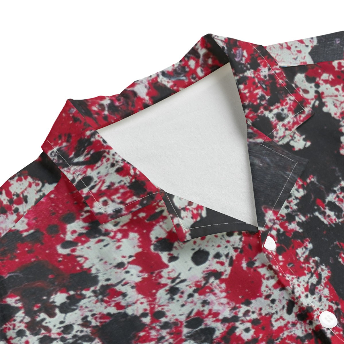 All-Over Print Men's Hawaiian Shirt With Button Closure |115GSM Cotton poplin