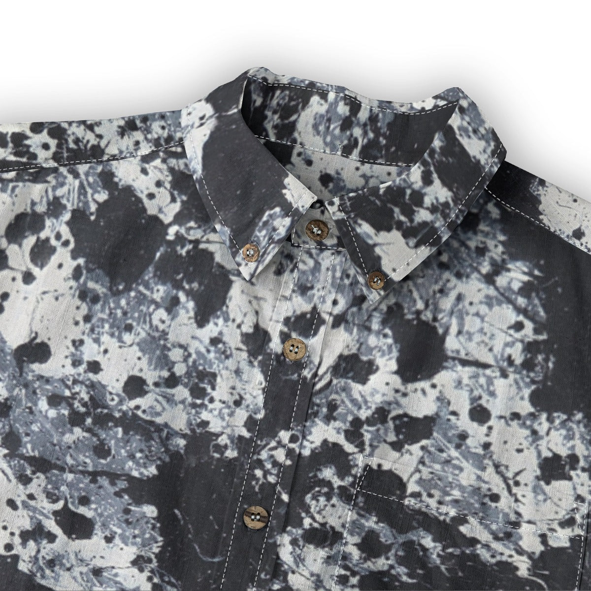 All-Over Print Men's Casual Lapel Long Sleeve Shirt|125GSM Cotton