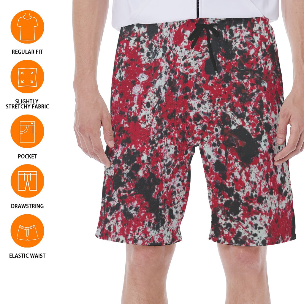 All-Over Print Men‘s Beach Shorts With Lining