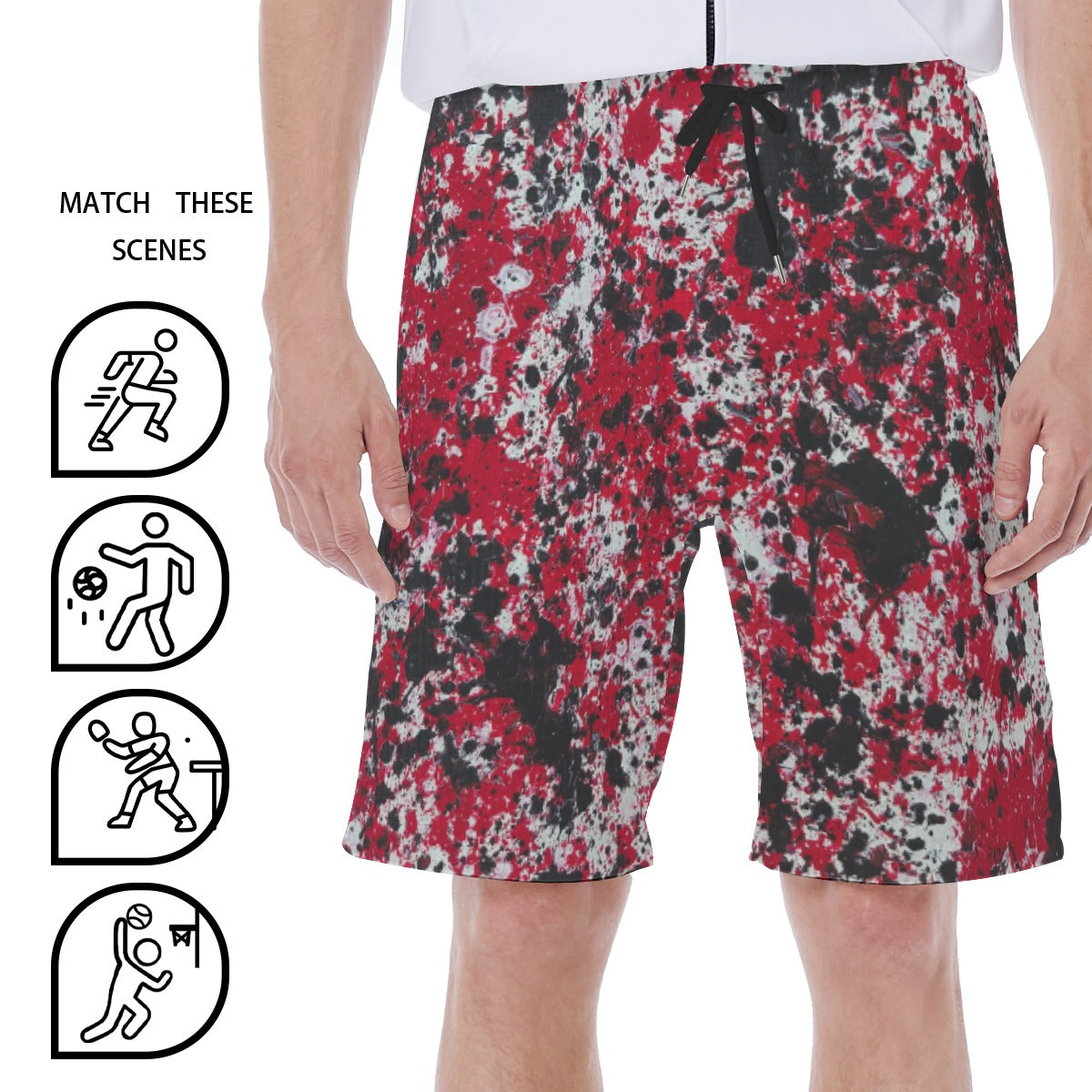 All-Over Print Men‘s Beach Shorts With Lining